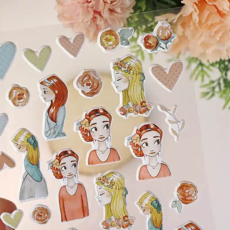 Artesanal Set de pegatinas puffy Toffee