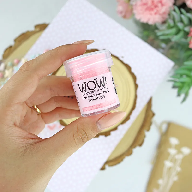 Exclusivo Polvos de emboss Opaque pastel pink de WOW!