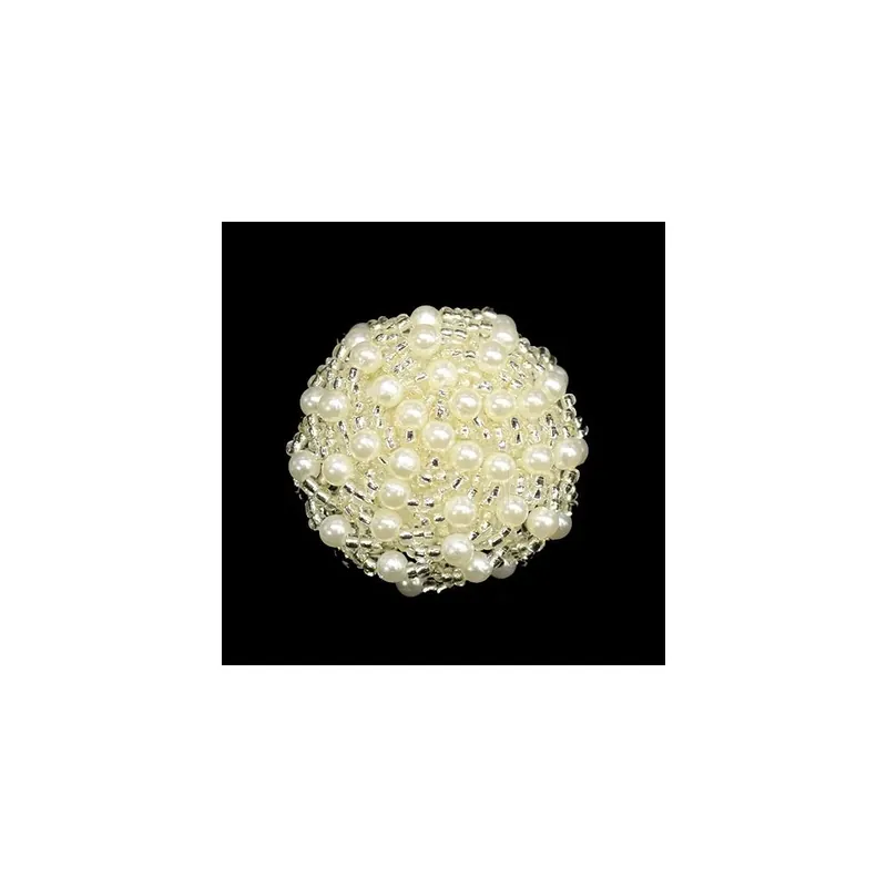 Botón lluvia de perlas cosido por atrás Lujoso