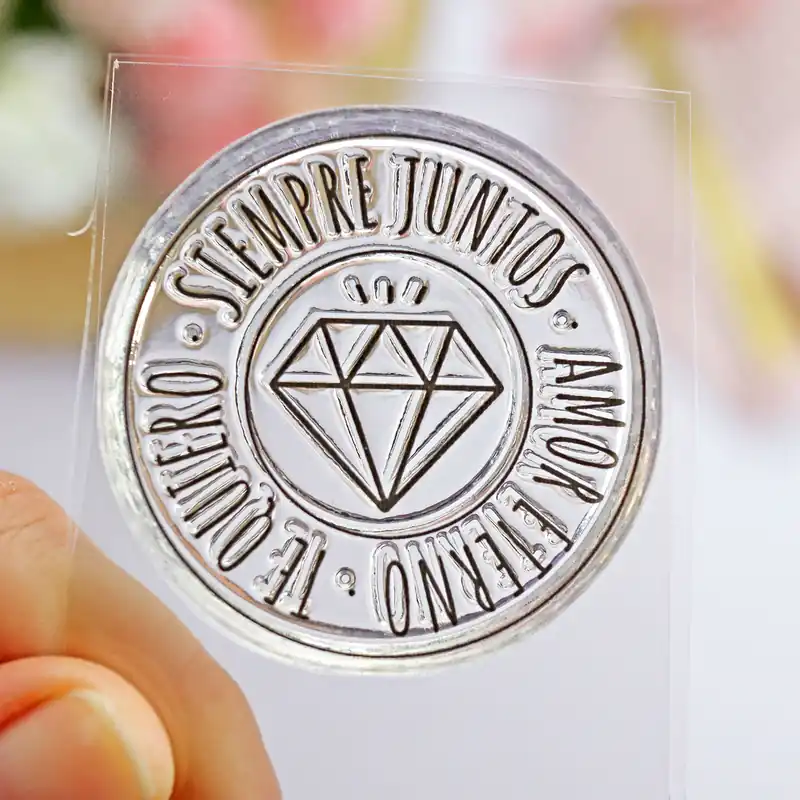 Sello medallón Siempre juntos Envío Internacional