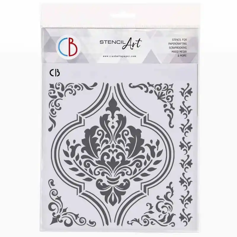 Popular Texture Stencil 8x8 Insignia CIAO BELLA 20x20cm