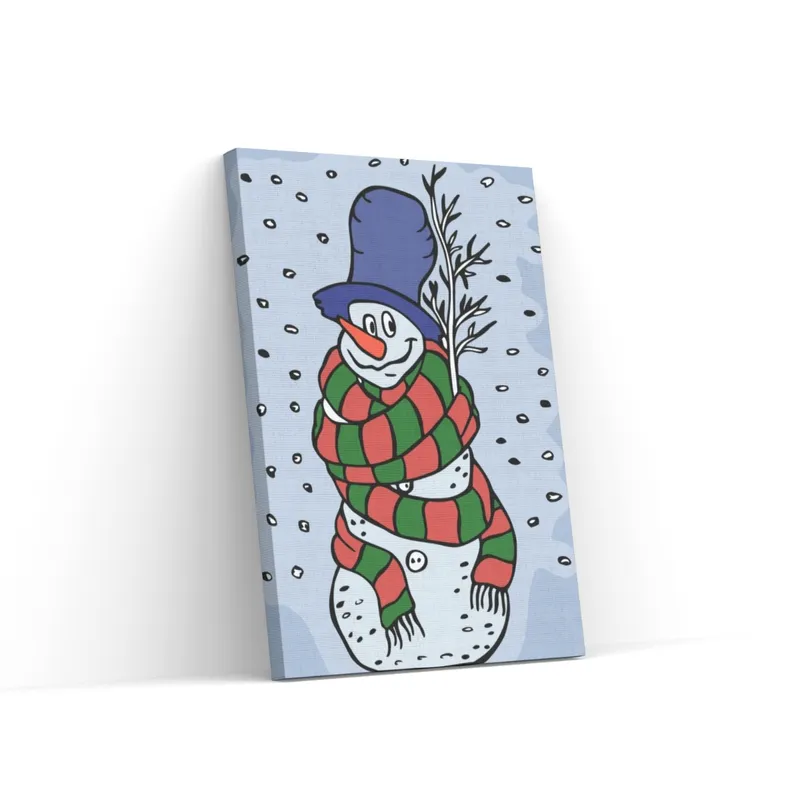 Tendencia Pintar por Números – Muñeco de nieve