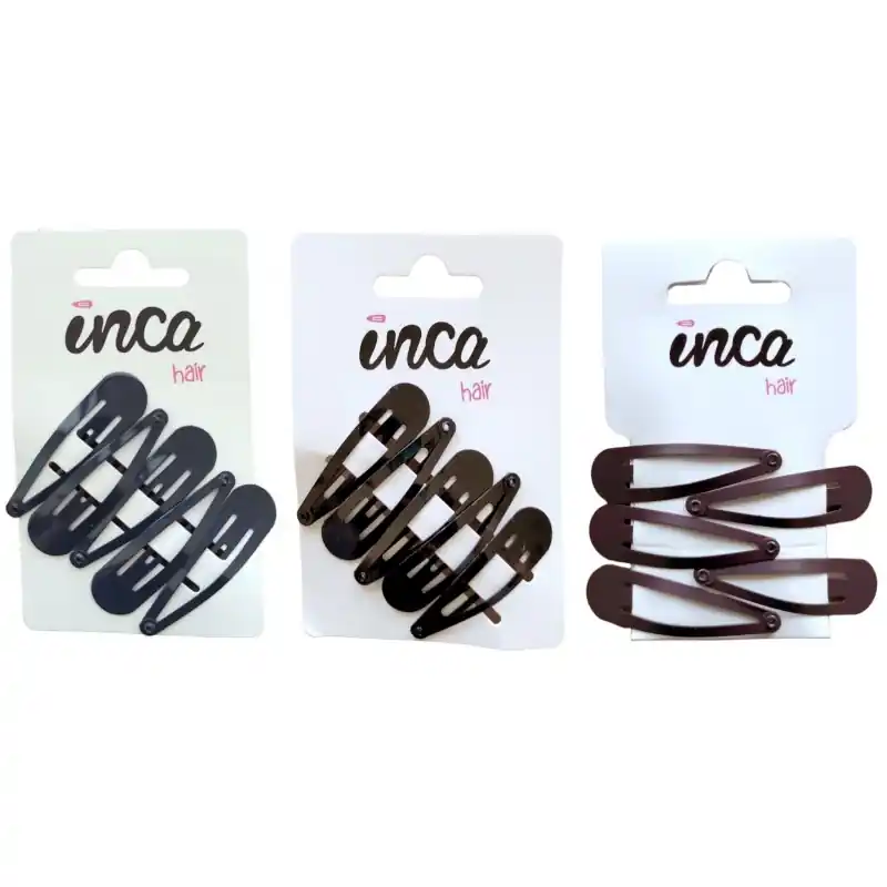 Pack 5 Clips para el Cabello de 5 cm - Inca - Negro Pedido Al Por Mayor