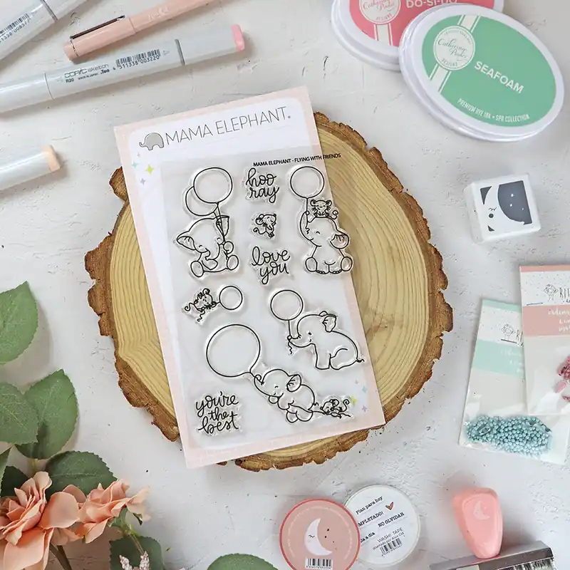 Oferta Flash Set de sellos Flying With Friends de Mama Elephant