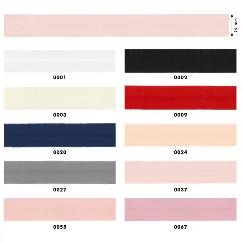 Bies Elástico Labial Seda 1,6cm - Cintas y Acabados Textiles - 0001 Blanco Tendencia