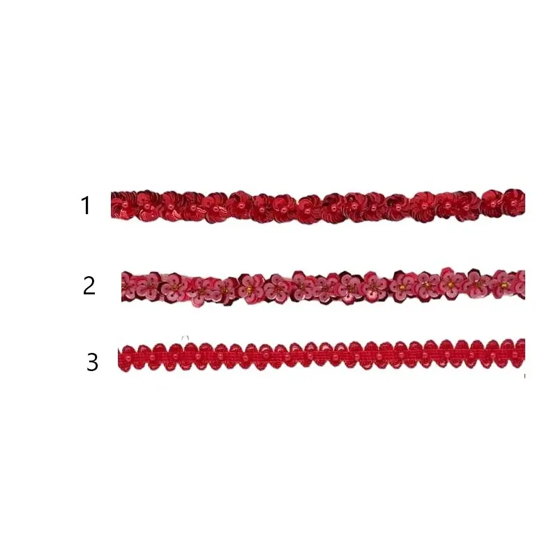 Artesanal Pasamanería Roja Pedrería - Modelos para Confección y Decoración - 1