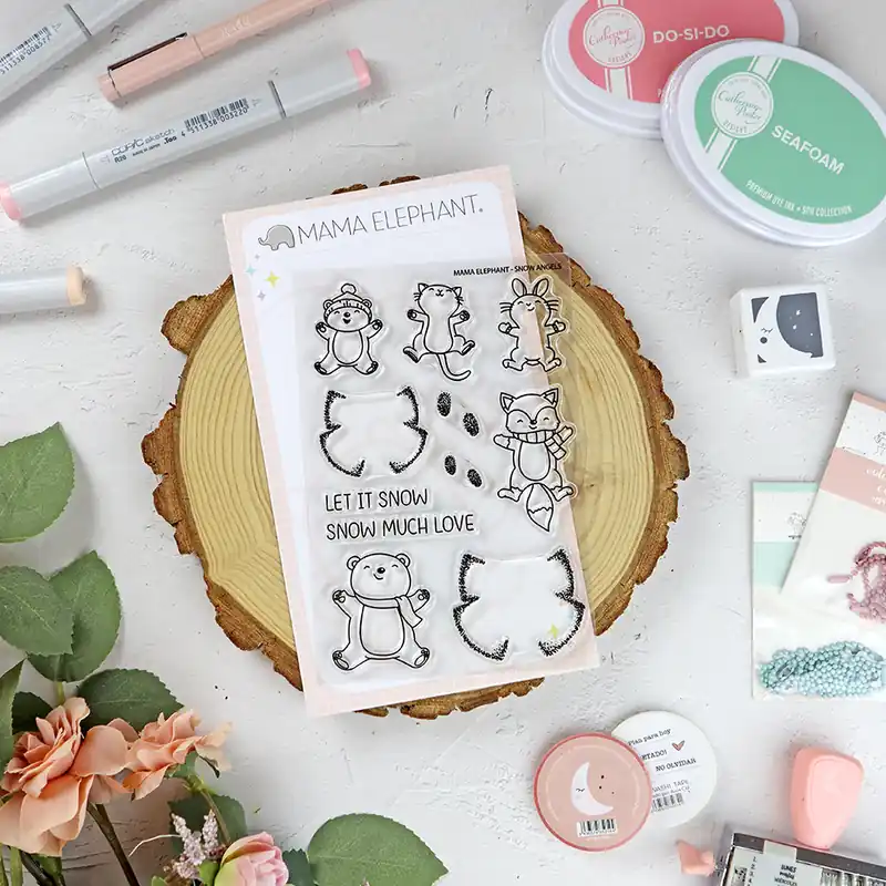 Set de sellos Snow Angels de Mama Elephant Ocasión Especial