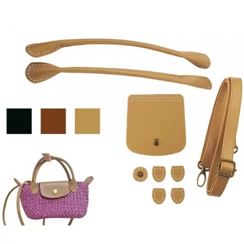 Kit para Bolso de Polipiel - 9 Piezas para Confección - Negro Nueva Colección