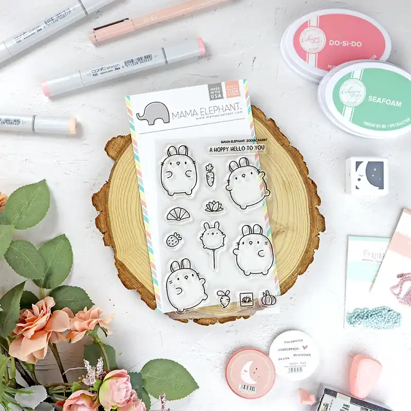 Set de sellos Zodiac Rabbit de Mama Elephant Descuento