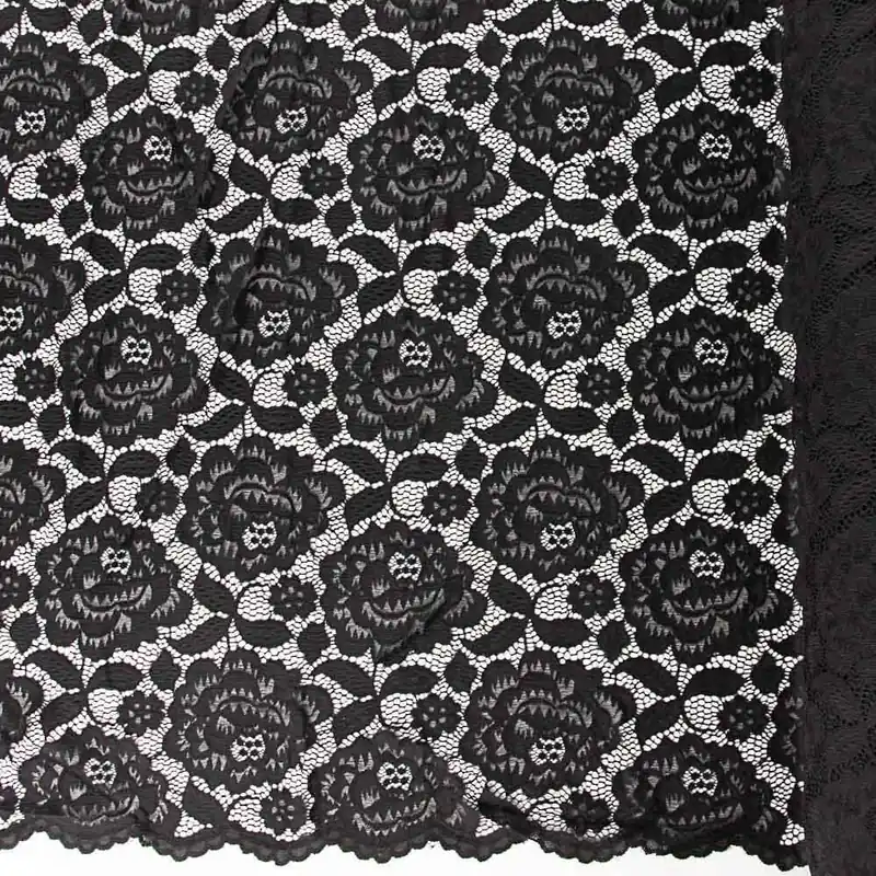 Blonda Flores Spandex Negra Tendencia