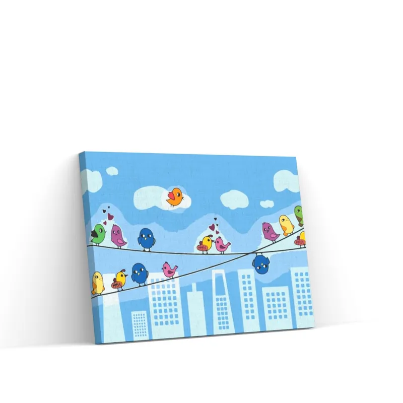 Pintar por Números – Pájaros en la alambrada Exclusivo