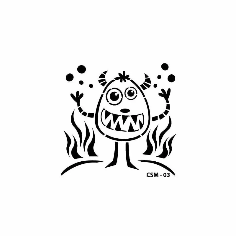 Kids Monster CSM03 Stencil/ plantilla 15x15 CADENCE Pedido Al Por Mayor
