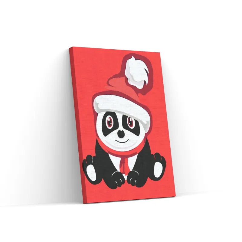 Alta Calidad Pintar por Números – Panda de Navidad