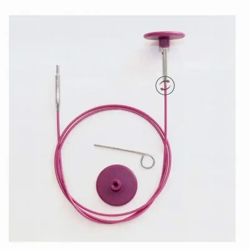 Disponible Ahora Cable Giratorio Intercambiable Morado KnitPro - Swivel 360º - 40 cm
