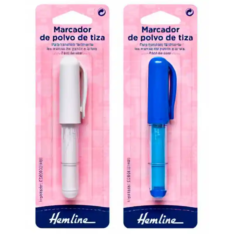 Lápiz Marcador Hemline - Polvo de Tiza - Azul Pago Seguro