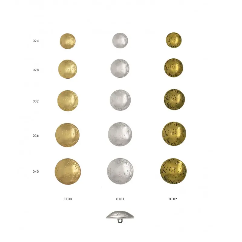 Botones Metálicos Julius - Línea 024 | 15 mm - 0100 Dorado Oferta Limitada