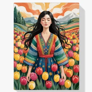 Pintar por Números – Woman in Bloom Certificado