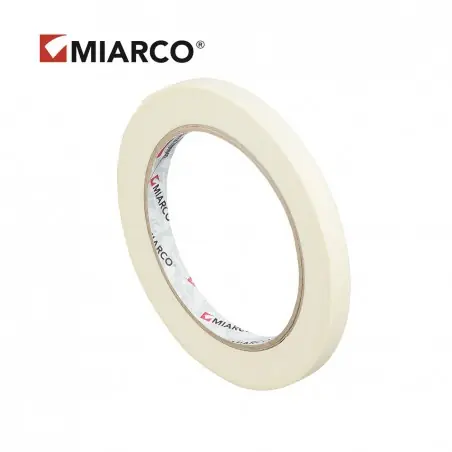 Cinta adhesiva papel carrocero pintor krepp MIARCO 9mm x 45 metros - Caja 198 uds Exclusivo