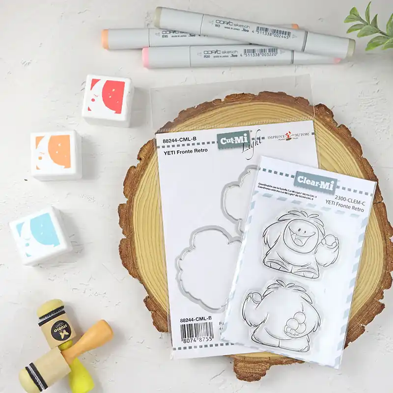 Set de sellos+troquel Yeti fronte Retro de ClearMi Precio Bajo