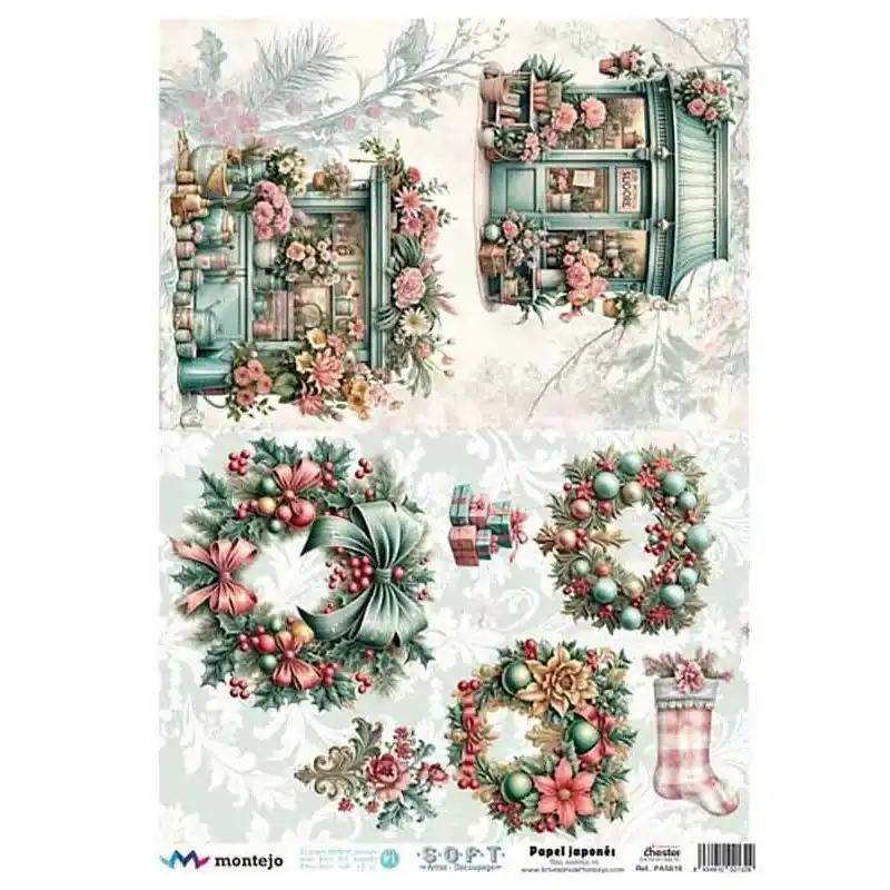 Papel de Arroz Japonés SOFT A3 NAVIDAD SPA5816 Profesional