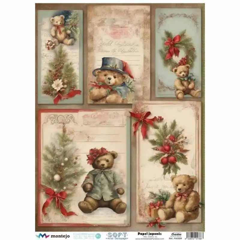 Papel de Arroz Japonés SOFT A3 SPA5509 NAVIDAD Novedad