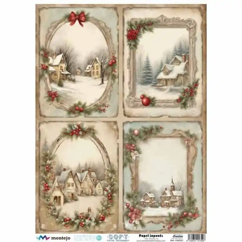 Papel de Arroz Japonés SOFT A3 SPA5521 NAVIDAD Más Vendido