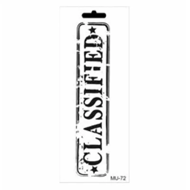 Últimas Unidades Stencil mix media CLASSIFIED CADENCE 10 x 25 cm.