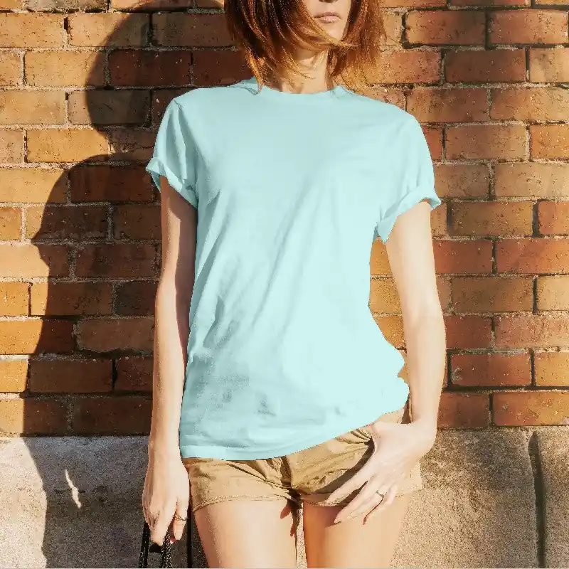 Auténtico Tela Punto Viscosa Turquesa Claro