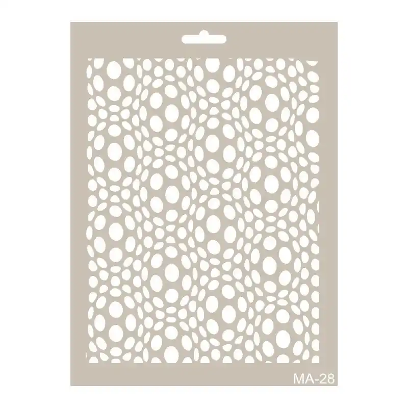 Última Versión Stencil mix media OP ART CADENCE 21 x 30 cm.