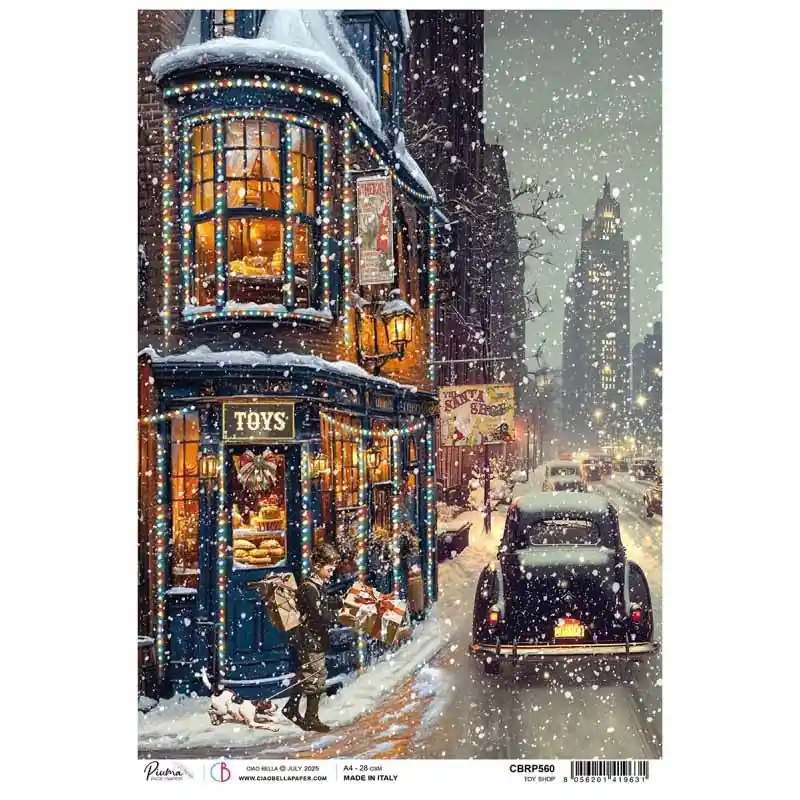 Artesanal Papel de arroz A4 Toy Shop Ciao Bella