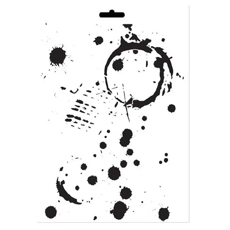 Stencil mix media MANCHAS VASO GRANDE CADENCE 21 x 30 cm. Liquidación