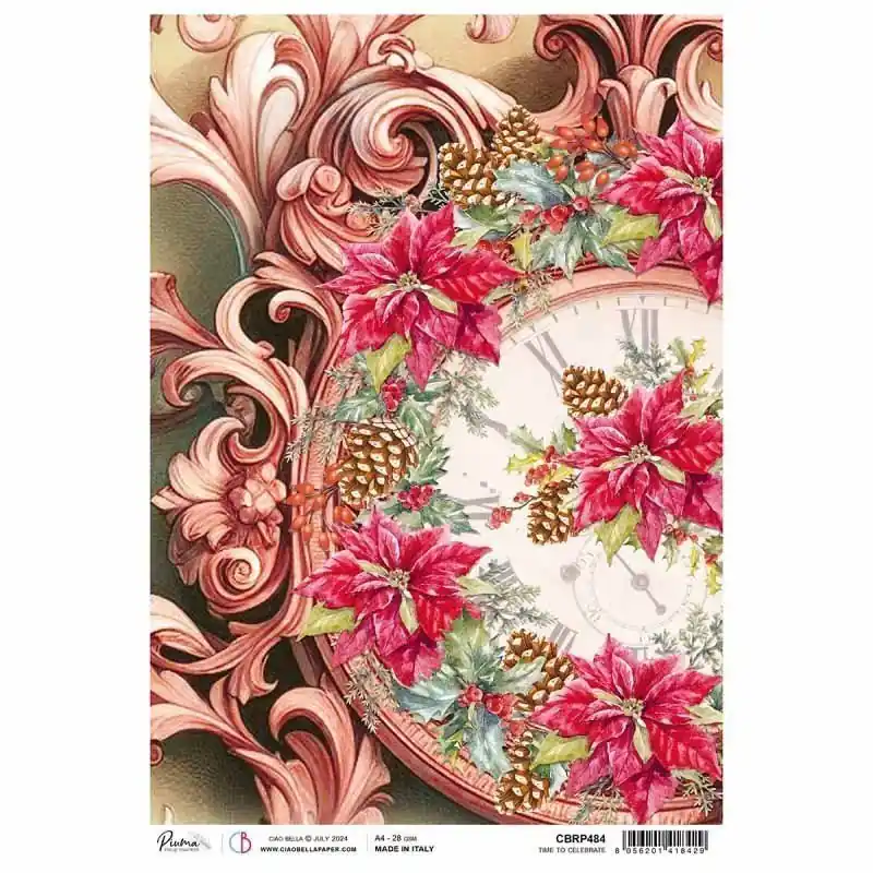 Última Versión Papel de arroz A4 Time to celebrate Ciao Bella