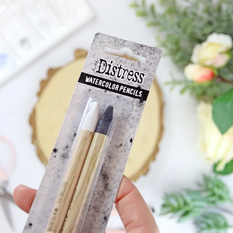 Barato Cera acuarelable blanca y negra Distress de Ranger