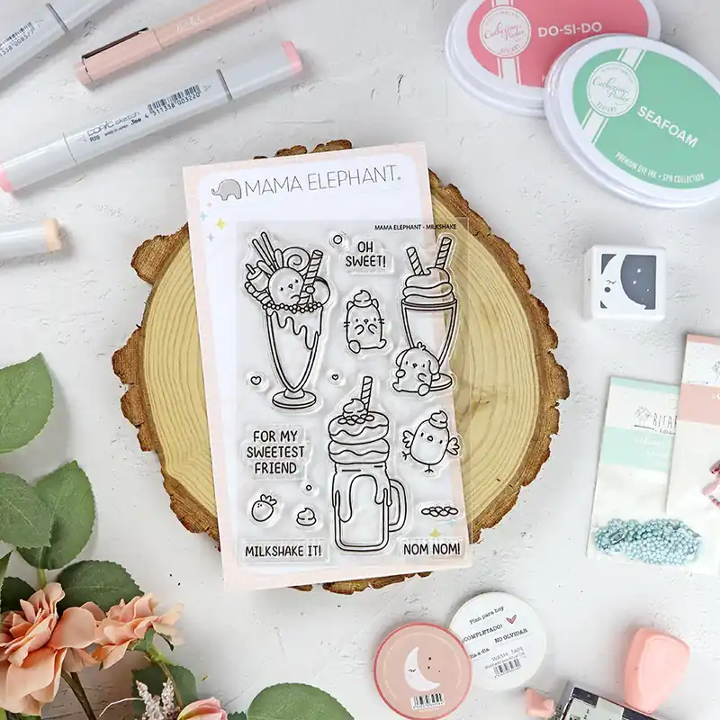 Set de sellos Milkshake de Mama Elephant Entrega Rápida