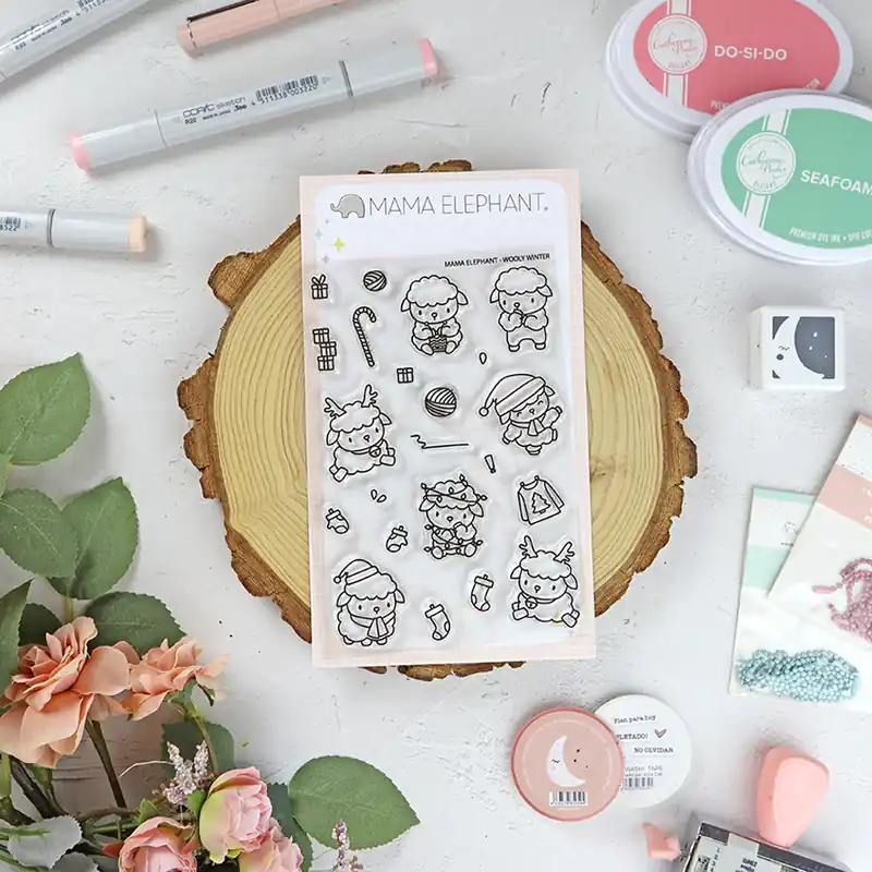 Última Oportunidad Set de sellos Wooly Winter de Mama Elephant