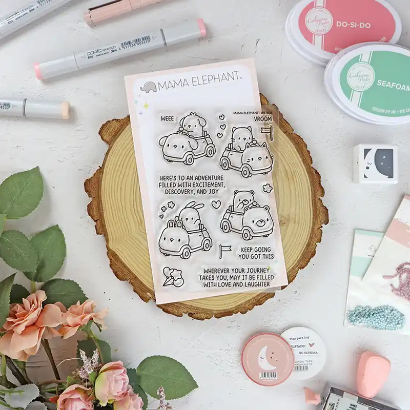 Moderno Set de sellos We Ride de Mama Elephant