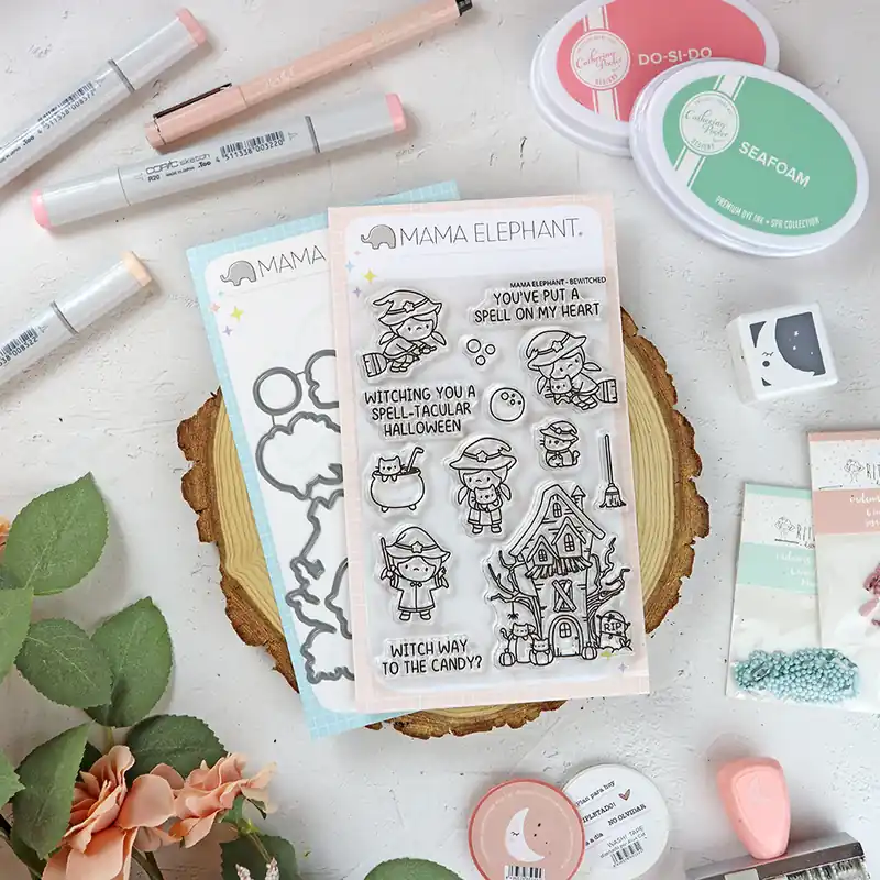 Últimas Unidades Set de sellos+troquel Bewitched de Mama Elephant