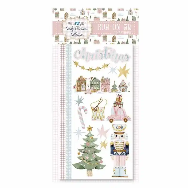 Rub On 3D Transfers (Candy Christmas) PFY-14195 Envío Exprés