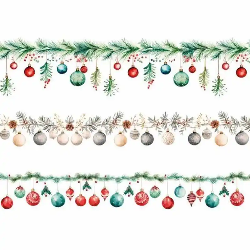 Transfer DTF textil 25x30cm. Christmas Garlands Artis Decor Súper Precio