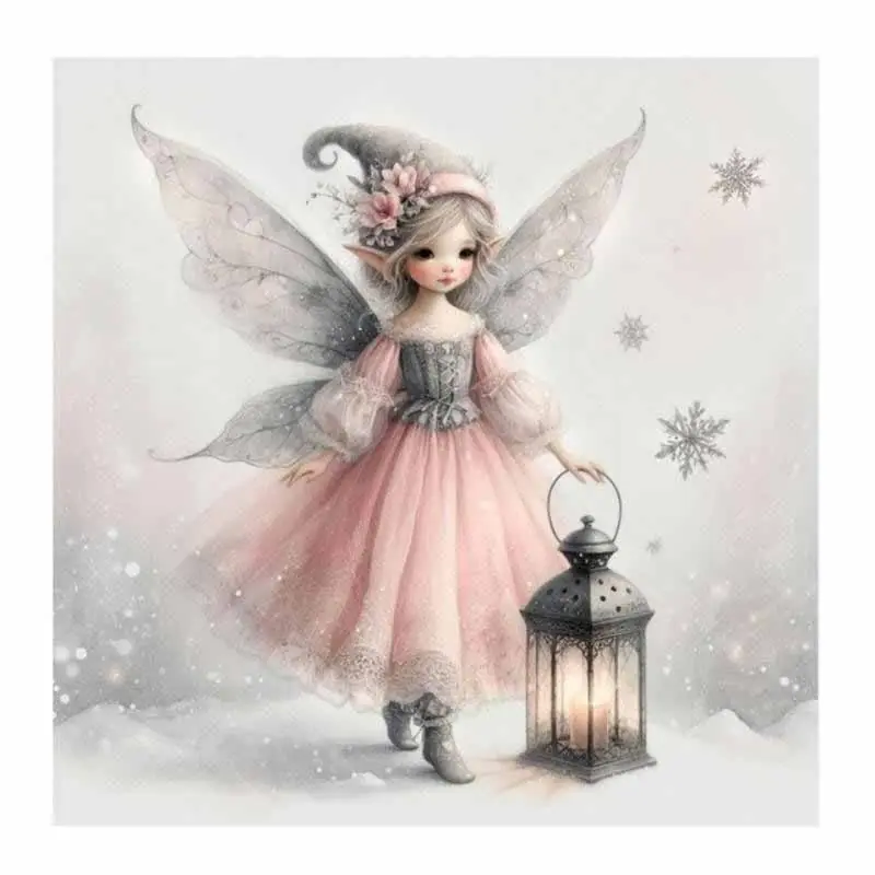 Transfer DTF textil 24x23cm. Lantern Fairy 2 Artis Decor Solo Hoy