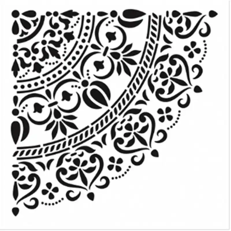 Envío Exprés Plantilla Stencil MANDALA GRANDE CADENCE 45x45 cm.