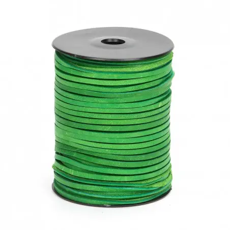 Cordón náutico cuero verde 3.5 mm - Carrete 50 mts Precio De Oferta