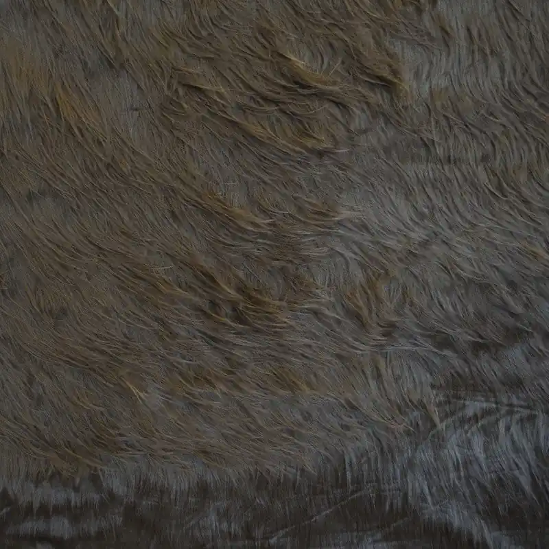 Tendencia Tela Pelo Largo Marrón