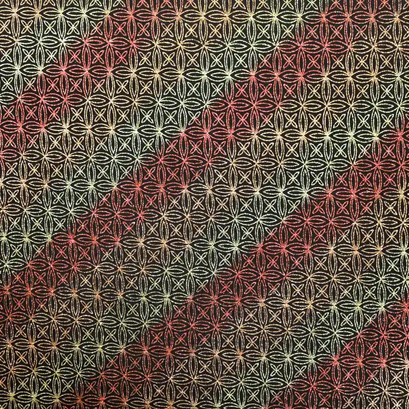 Lycra Purpurina Roja Negra Envío Inmediato