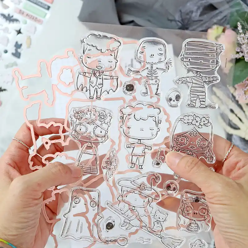 Set de sellos con troquel Cute Halloween de Alúa Cid Devolución Gratuita