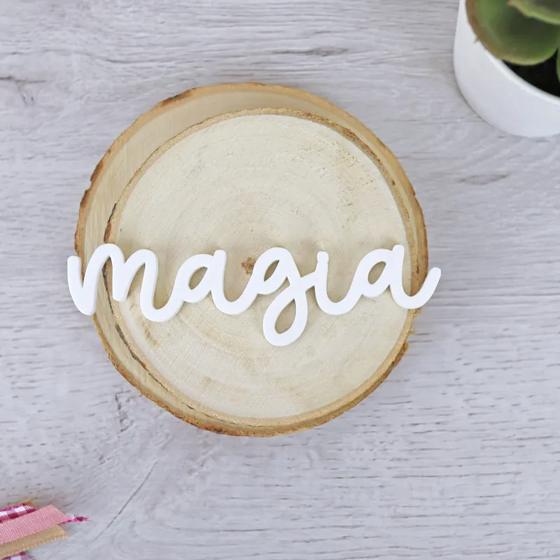 Compra Ahora Adorno palabra Magia metacrilato blanco
