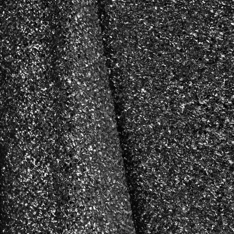 Más Vendido Tela Rafia Metálica Negra