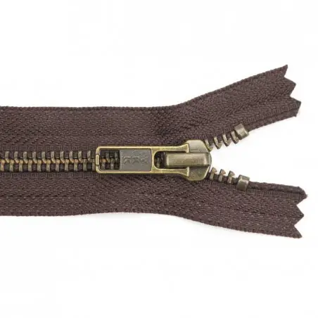 Envío Gratis Cremallera YKK metálica malla 5 oro viejo - 30 cm - Pack 100 uds.