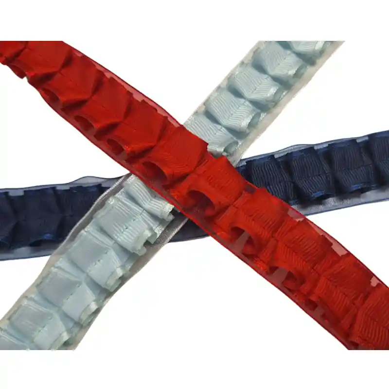 Más Vendido Cinta Entredós fruncido satén-grosgrain - 0001 Blanco