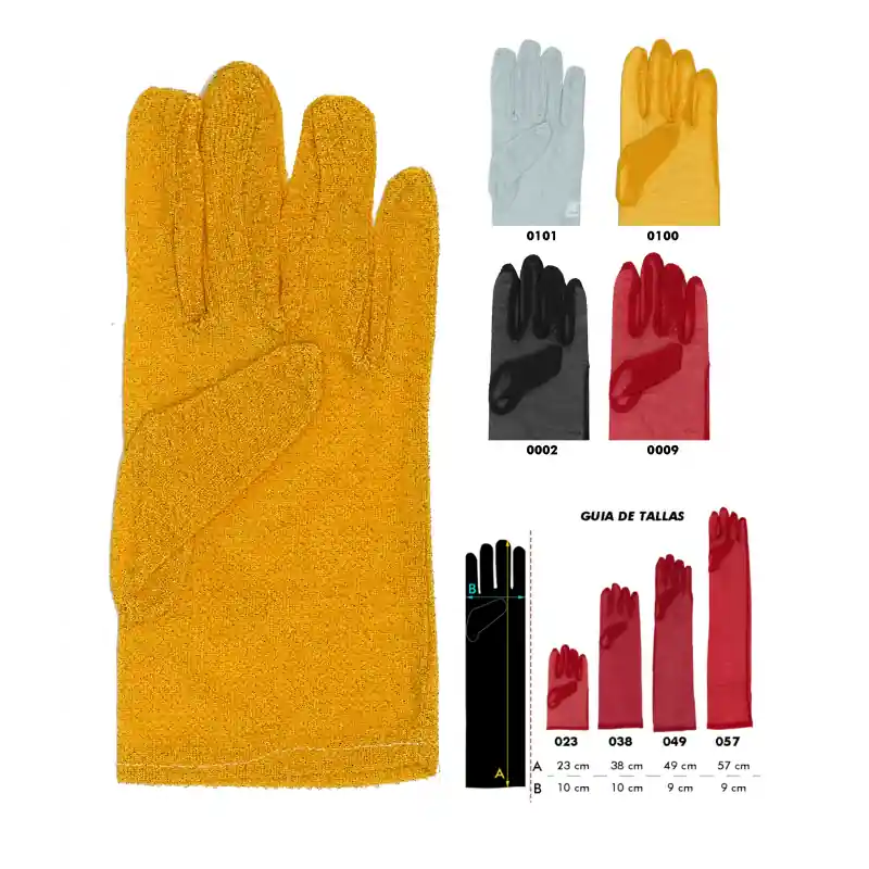 Pedido Al Por Mayor Guante de red metalizado - 23 cm - 0002 Negro